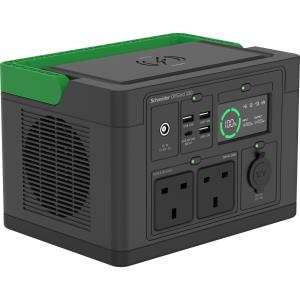 Schneider OffGrid Portable Power Station 330, 230V, 332Wh Lithium-ion, LCD, UK Type G Plug, Sinewave, 3 USB-A, 1 USB-C, Wireless Charger
