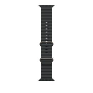 49mm Black Ocean Band - Natural Titanium Finish
