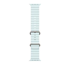 49mm Ice Blue Ocean Band - Natural Titanium Finish