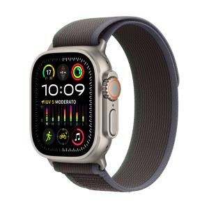 Watch Ultra 2 - 49 Mm - Titanium - Smart Watch With Trail Loop - Nylon Weave - Blue/black - Ba (MRF53B/A)