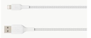 Lightning>USB-a Cable Braid 0.15m White