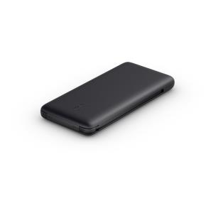 Power Bank - Boostcharge - 10000mah - USB-c - 18w With Integrated Cables - Black