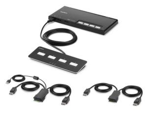 4-port Dual Head Dp Modular Secure KVM Switch Pp4.0 W/remote