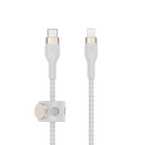 Charging Cable - Boostcharge Pro Flex - USB-c To Ltg Braided Silicon - 3m - White