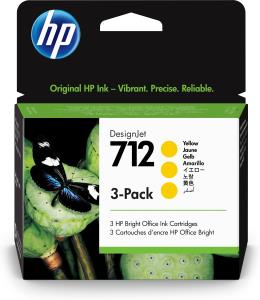 Ink Cartridge - No 712 - 29ml - Yellow - 3 Pack