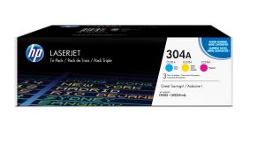 Toner Cartridge - No 304A - Cyan/Magenta/Yellow - 3 Pack