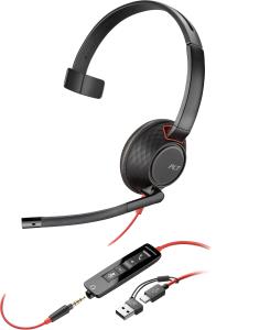 Headset Blackwire 5210 - Monaural  - USB-c / 3.5mm - Bulk