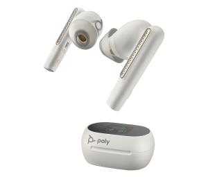 Voyager Free 60+ Uc Bluetooth Wireless Earbuds - Touchscreen Charge Case - USB-c - White