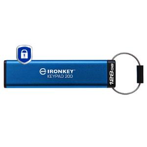Ironkey Keypad 200 - 128GB USB Stick - USB 3.2 - FIPS 140-3 Level 3 (pending) With Aes 256-bit Encrypted