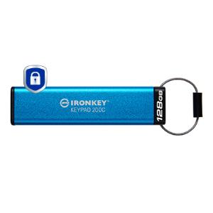 Ironkey Keypad 200c - 128GB USB Stick - USB 3.2 / USB-c - FIPS 140-3 Level 3 (pending) - Aes 256-bit Encrypted