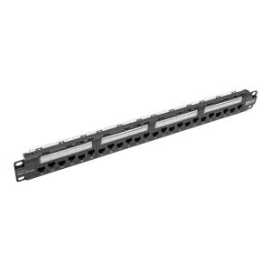 24PT CAT6A/CAT6/CAT5E 110 PATCH PANEL W/CBL MGMT BAR RJ45 1URM