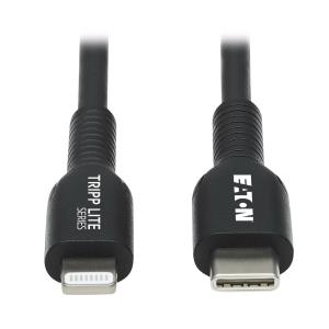 TRIPP LITE USB-C to Lightning Sync/Charge Cable (M/M), MFi Certified, Black, 3m