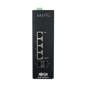TRIPP LITE 4-Port Lite Managed Industrial Gigabit Ethernet Switch - 10/100/1000 Mbps, 2 GbE SFP Slots, -10 to 60C, DIN Mount