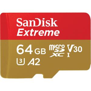 Extreme microSDXC 64GB SD Adapter Action Cams and Drones 170MB/s 80MB/s A2 C10 V30 UHS-I U3