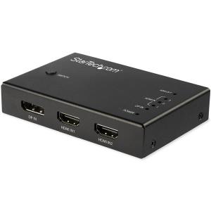 Hdmi Video Switch - 4 Port 3x Hdmi And 1x DisplayPort - 4k 60hz