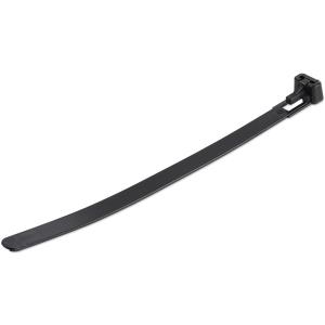 Resealable Zip Tie 6in Black 100 Pack