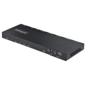 Hdmi Splitter - 4-port 4k 60hz Built-in Scaler - 1 In 4 Out, 3.5mm/optical Audio Port
