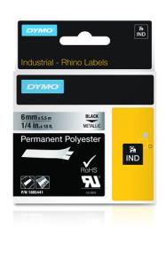 Rhino 6 Mm Perm Poly Black On Metalic