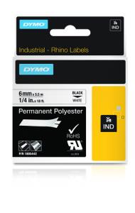 Rhino 6 Mm Perm Poly Black On White