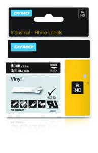 Rhino 9 Mm Vinyl White On Black