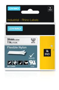 Flexible Nylon Label White Rhino 1in