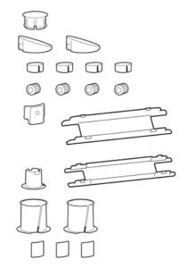 Accessory Spare Parts Kit Lx Pro Desk Skus - White