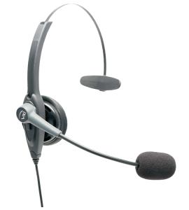 Headset BlueParrott VR11- Mono - for warehouse - Grey - Quick Disconnect (QD) Connector
