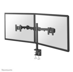 Dual Monitor 10-27in Desk Arm - Height Adjustable - Black