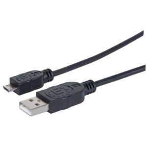 USB Cable A Male - Micro B Male 1 Ferrite Core USB2.0 2m Black