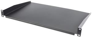Cantilever Shelf 19in Black 1u 2-point Front Mount 300mm