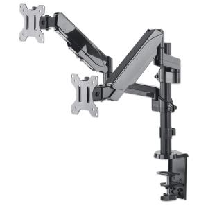 Universal Gas Spring Dual Monitor Mount, Supports Two 17in To 32in Tvs Or Monitors Up To 8 Kg