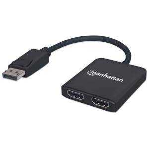 DisplayPort To 2 Port HDMI Splitter Hub With MST