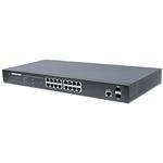 Gigabit Ethernet PoE+ Web-Managed Switch  16-Port with 2 SFP Ports