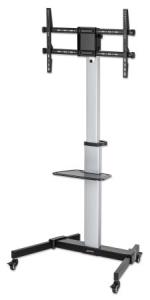 Aluminum Height-Adjustable Multimedia TV Cart