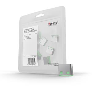USB Port Blocker 10pack Green (without Key)
