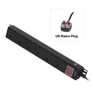 6 Way Uk Plug Pdu 13a Plug To 6 X Uk Sockets
