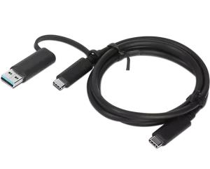 Hybrid USB-C with USB-A Cable