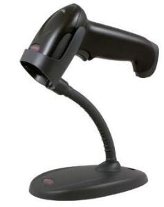 Barcode Scanner Voyager 1250g USB Kit - Includes Black Scanner 1250g & USB Type A Coiled Cable 3m & Flex Neck Presentation Stand & Documentation