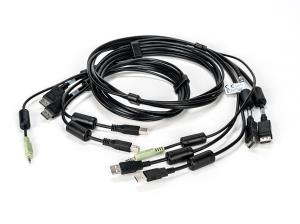 Avocent KVM Cable - USB Keyboard, Mouse & Dual Head DisplayPort Video Cable With Speakers & CAC 1.8m