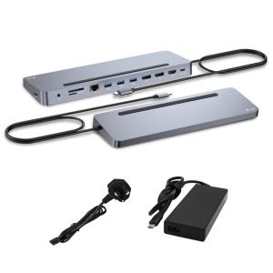 Ergo Metal Ergononomic Dock - USB-c -  3 X LCD - 4k - Power Delivery 100w + Charger 100w