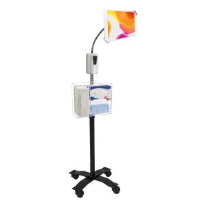 Compact Secure Gooseneck Floor Stand For 7-13in Tablets