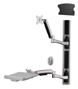 Sit Stand Combo Workstation Wall Mount