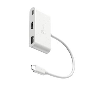 Converter Adapter - USB-c To Hdmi / USB Type-a With Power Delivery - White