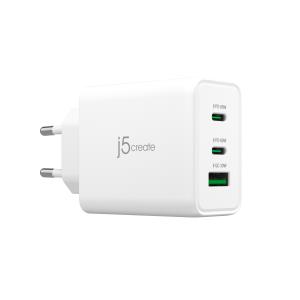 3 Port Charger - 65w Gan - 2x USB-c Female 1x USB Type-a Female - (eu) White