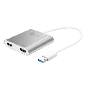 Multi Monitor Adapter - 1x USB-a (male) - 1x Hdmi 1x 4k Hdmi (female) - Silver