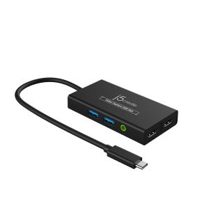 Video Capture USB Hub - 1x USB-c - 1x USB-c (pd) 1x Hdmi 1x 4k Hdmi 1x 3.5mm 2x USB Type-a - Black