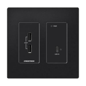 Dm Essentials 4k Transmitter - USB-c DisplayPort/ USB 2.0 Signal Extension Over CATX Cable - Wall Plate - Black