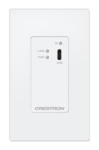 DM Lite 4K Transmitter - USB-C DisplayPort - Signal Extension over CATX Cable - Wall Plate - White