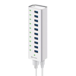 USB Hub 10 Port with Charging Aluminium Unibody with Power