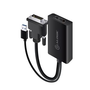 DVI Male To DisplayPort Female Adapter - Black